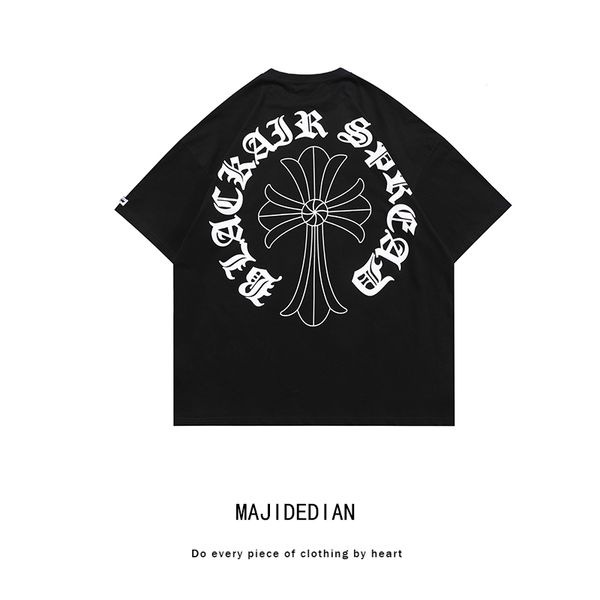 trendy neckline letter cross print sanskrit men's and women's loose hip hop short sleeve t-shirt ins, White;black
trendy neckline letter cross print sanskrit men's and women's loose hip hop short sleeve t-shirt ins, White;black