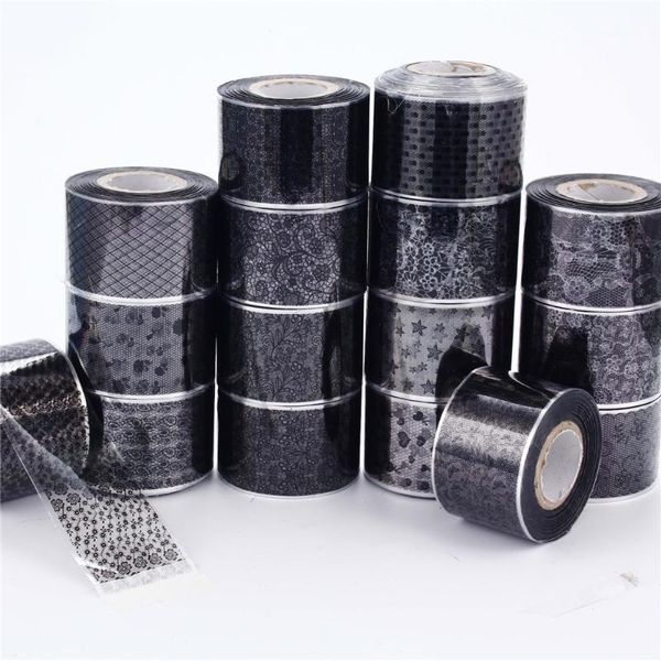 16roll black white lace transfer foil flower nail art full wraps glue adhesive diy manicure styling tools 120m*4cm1
16roll black white lace transfer foil flower nail art full wraps glue adhesive diy manicure styling tools 120m*4cm1