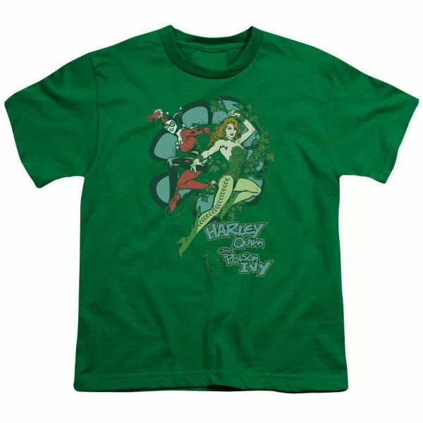 Harley Quinn Harley and Ivy Kids Youth T Shirt Licensed DC Comics Kelly Green, White;black
Harley Quinn Harley and Ivy Kids Youth T Shirt Licensed DC Comics Kelly Green, White;black