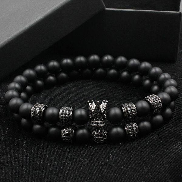 2pcs/set uxury fashion crown charm bracelet natural stone for women and mens pulseras masculina jewelry gift, holiday, valentine's day, Golden;silver
2pcs/set uxury fashion crown charm bracelet natural stone for women and mens pulseras masculina jewelry gift, holiday, valentine's day, Golden;silver