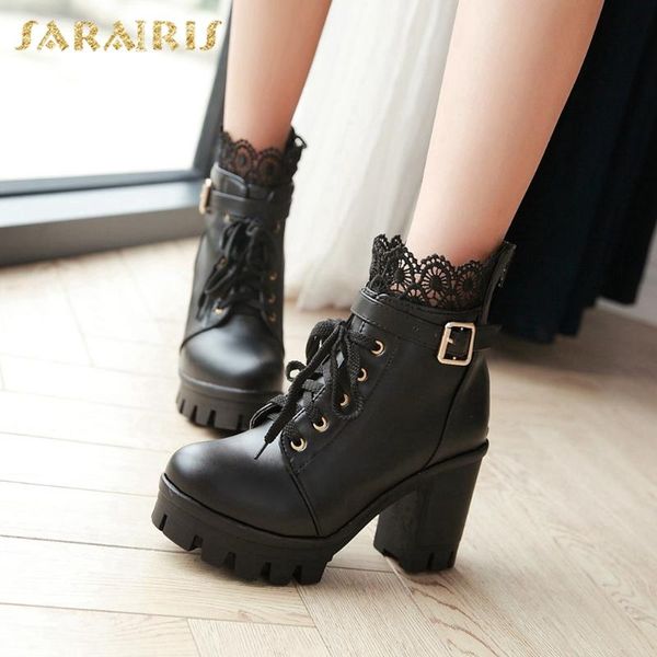 boots sarairis 202 short woman shoes autumn lace high heels black lolita style buckle non slip ladies booties
boots sarairis 202 short woman shoes autumn lace high heels black lolita style buckle non slip ladies booties