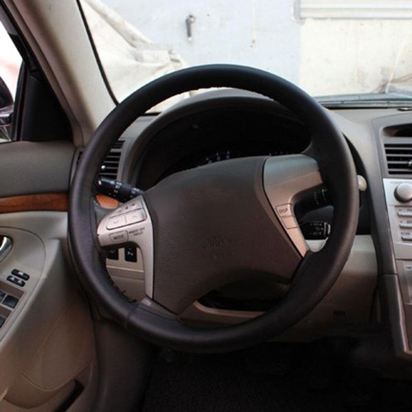 steering wheel covers black universal cover professional gift 10.3cm truck 38cm leather
steering wheel covers black universal cover professional gift 10.3cm truck 38cm leather