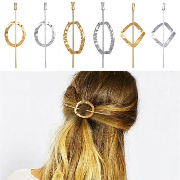 hair clips & barrettes fashion women alloy geometric hairpin styling accessories female gold color jewelry gift, Golden;silver 
hair clips & barrettes fashion women alloy geometric hairpin styling accessories female gold color jewelry gift, Golden;silver