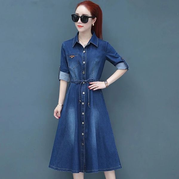 casual dresses women denim spring autumn fashion long-sleevme buttons adjustable sashes cotton loose mid-length khzd, Black;gray
casual dresses women denim spring autumn fashion long-sleevme buttons adjustable sashes cotton loose mid-length khzd, Black;gray