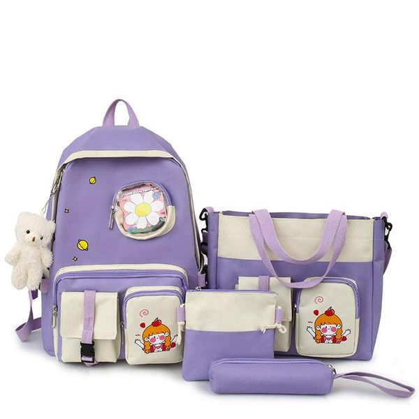 school bags 5pcs/set korean style backpack for girls flower back pack student rucksack bag set cute female bookbag
school bags 5pcs/set korean style backpack for girls flower back pack student rucksack bag set cute female bookbag