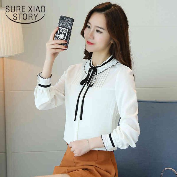 office lady bow shirts solid sweet plus size spring chiffon long sleeved blouses women clothing d387 30 210417, White
office lady bow shirts solid sweet plus size spring chiffon long sleeved blouses women clothing d387 30 210417, White