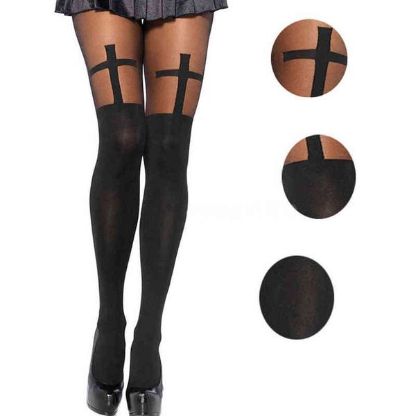 new women seamless pantyhose stockings opaque cross pattern high waist gothic tights fishnet mesh printed black stocking w220312, Red;black
new women seamless pantyhose stockings opaque cross pattern high waist gothic tights fishnet mesh printed black stocking w220312, Red;black