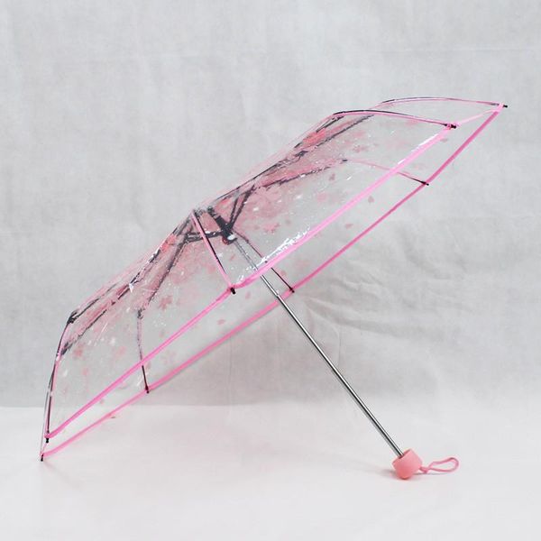 umbrellas 1pc three fold umbrella women transparent clear cherry blossom mushroom apollo sakura folding sunshade rain
umbrellas 1pc three fold umbrella women transparent clear cherry blossom mushroom apollo sakura folding sunshade rain