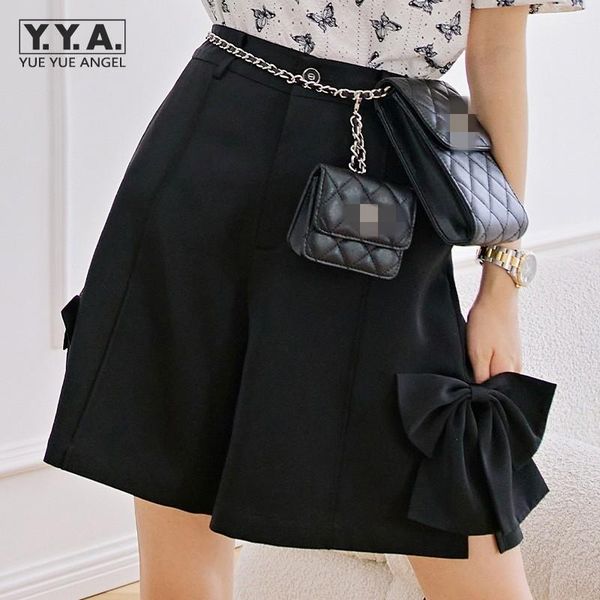 women's shorts summer solid color straight high waist suit short women loose fit wide leg trousers design bowknot casual female, White;black
women's shorts summer solid color straight high waist suit short women loose fit wide leg trousers design bowknot casual female, White;black