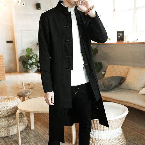 men's trench coats nice men vintage cotton linen hanfu fake 2 pieces cardigan kimono coat male long chinese style black windbreaker 5xl, Tan;black
men's trench coats nice men vintage cotton linen hanfu fake 2 pieces cardigan kimono coat male long chinese style black windbreaker 5xl, Tan;black