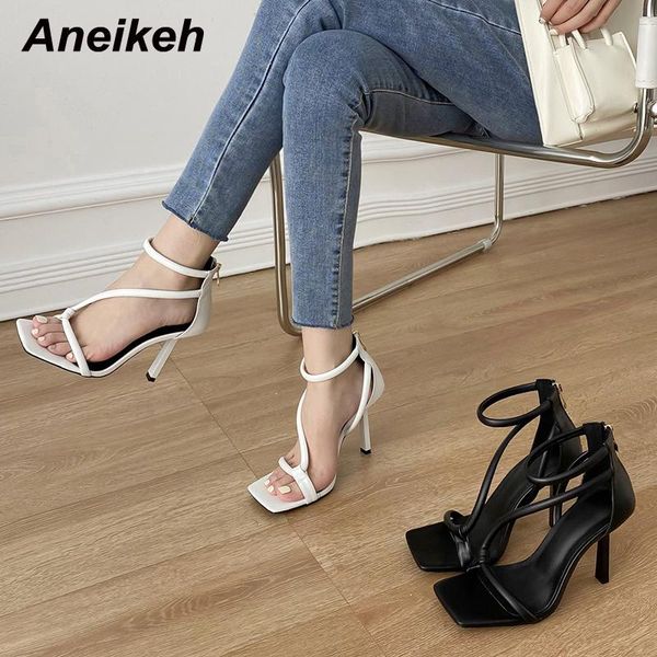 dress shoes aneikeh 2021 summer sandalias mujer fashion trend line square head thin heel high solid color women's sandal bag, Black
dress shoes aneikeh 2021 summer sandalias mujer fashion trend line square head thin heel high solid color women's sandal bag, Black