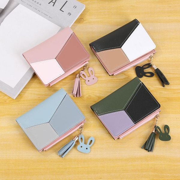 wallets 2021 women's bag tassel multi-function wallet multi card holder short fashion fresh multi-color clutch, Red;black
wallets 2021 women's bag tassel multi-function wallet multi card holder short fashion fresh multi-color clutch, Red;black