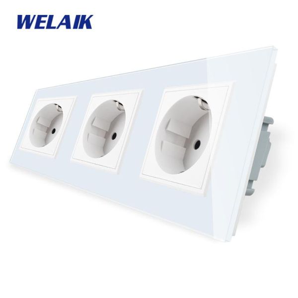 smart home control welaik1 brand european standard outlet crystal glass panel 3frame eu wall power socket ac110~250v 16a a38e8e8ew
smart home control welaik1 brand european standard outlet crystal glass panel 3frame eu wall power socket ac110~250v 16a a38e8e8ew
