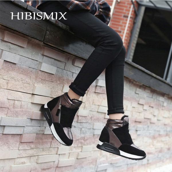 boots hibismix women warm ankle 2021 winter patchwork women's platform increasing internal heels snow shoes 1230, Black
boots hibismix women warm ankle 2021 winter patchwork women's platform increasing internal heels snow shoes 1230, Black