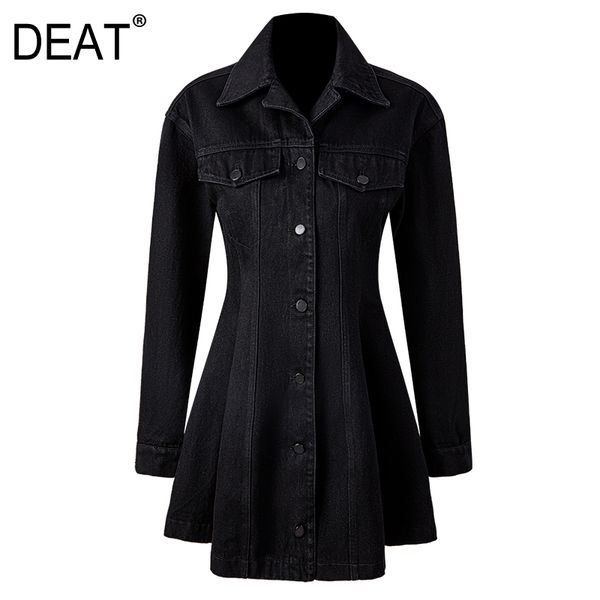 turn-down collar full sleeves single breasted black denim high waist slim fashion dress female wp13201l 210421, Black;gray
turn-down collar full sleeves single breasted black denim high waist slim fashion dress female wp13201l 210421, Black;gray