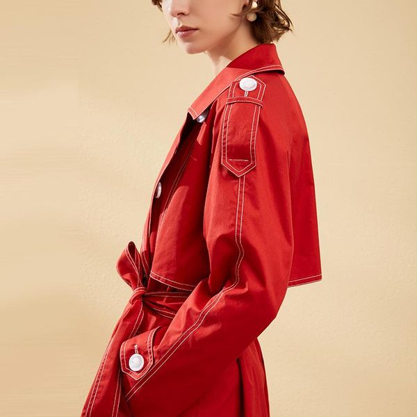 women's trench coats 2021 autumn and winter windbreaker female temperament slim color in the long section over knee strap coat, Tan;black
women's trench coats 2021 autumn and winter windbreaker female temperament slim color in the long section over knee strap coat, Tan;black