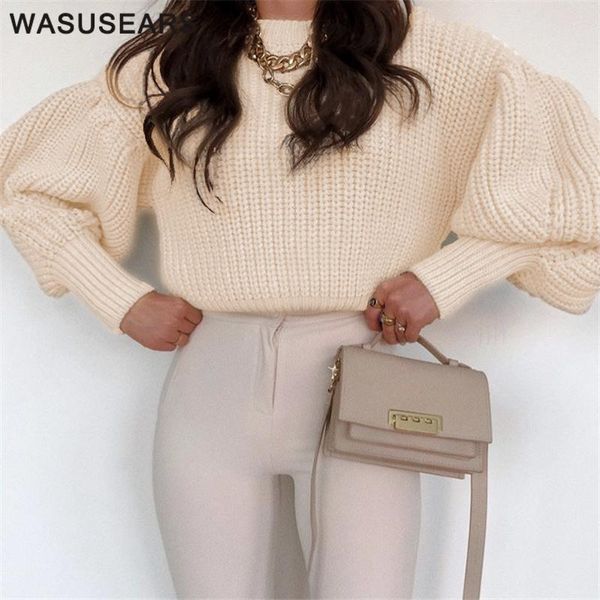 women's sweaters women pullover autumn knitted sweater 2021 winter long puff sleeve solid round neck casual chic, White;black
women's sweaters women pullover autumn knitted sweater 2021 winter long puff sleeve solid round neck casual chic, White;black
