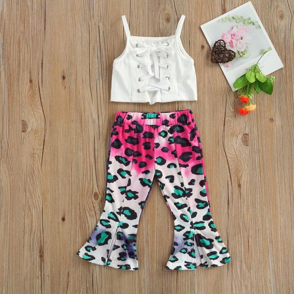 clothing sets 2pcs toddler baby girls summer outfits fashion solid spaghetti straps crop + leopard print flared trousers children cloth, White
clothing sets 2pcs toddler baby girls summer outfits fashion solid spaghetti straps crop + leopard print flared trousers children cloth, White