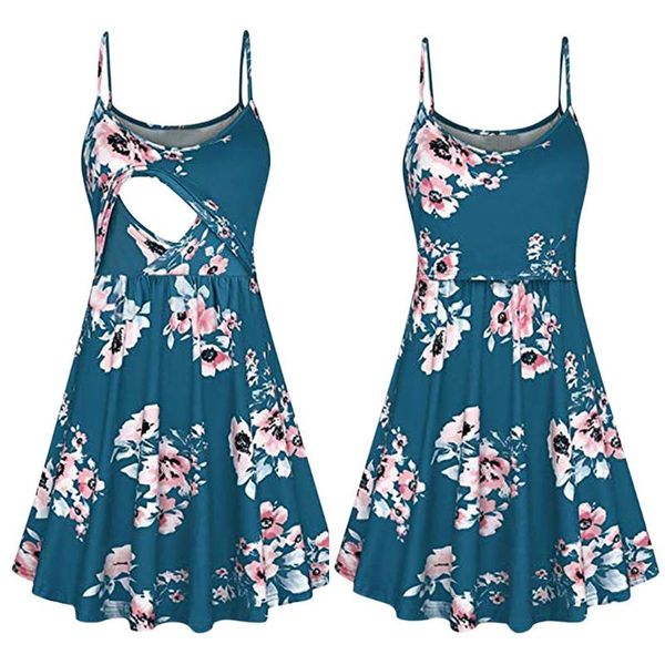 women pregnant dress maternity clothes flower print breastfeeding summer pregnancy dresses, White
women pregnant dress maternity clothes flower print breastfeeding summer pregnancy dresses, White