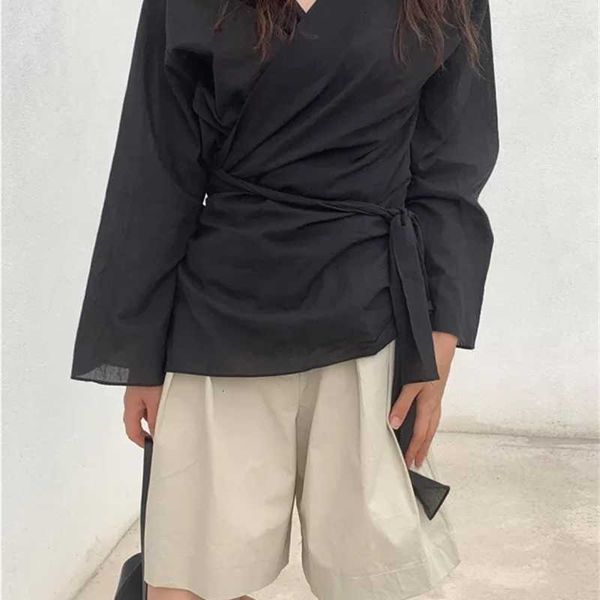 women's knits & tees fall korean blouse women long sleeve wrap v neck see through lace up loose flare casual w7dm, White
women's knits & tees fall korean blouse women long sleeve wrap v neck see through lace up loose flare casual w7dm, White