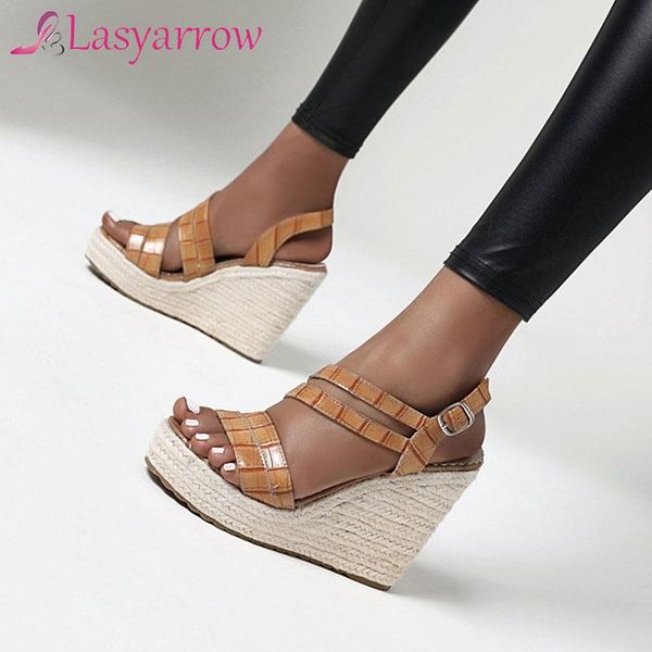 lasyarrow 2021 women sandals pu buckle summer party wedding casual shoes wedges platform ladies footwear, Black
lasyarrow 2021 women sandals pu buckle summer party wedding casual shoes wedges platform ladies footwear, Black