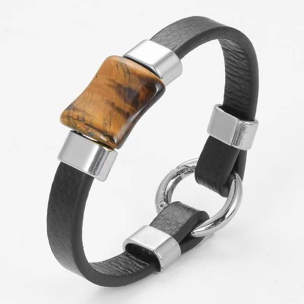 irregular square men's charm stainless steel buckle leather rope bracelet trend punk style bangle, Black
irregular square men's charm stainless steel buckle leather rope bracelet trend punk style bangle, Black