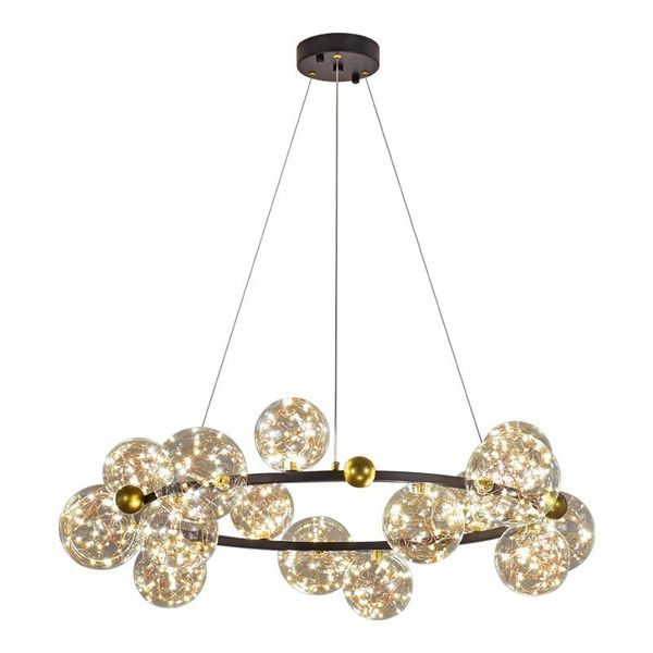 chandeliers modern creative star glass bubble led chandelier golden black round restaurant ac 220v warm lighting suspension luminaire
chandeliers modern creative star glass bubble led chandelier golden black round restaurant ac 220v warm lighting suspension luminaire