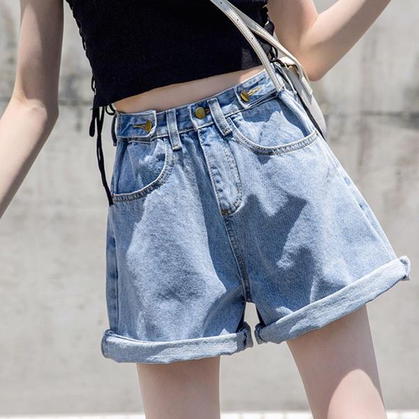 women's shorts curled summer wide leg denim loose high waist biker women jeans short harajuku korean pant plus size xl, White;black
women's shorts curled summer wide leg denim loose high waist biker women jeans short harajuku korean pant plus size xl, White;black