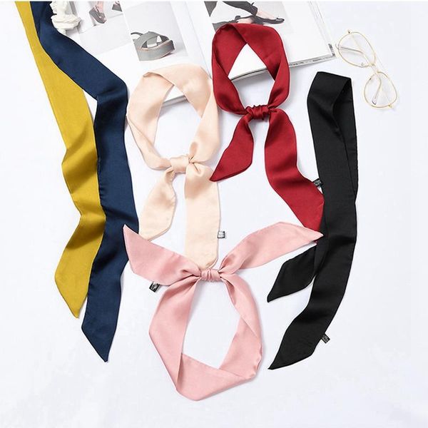 scarves 2pcs/lot 5*90cm solid satin scarf girls silky headband neck ribbon strap hair band wj-15a, Blue;gray
scarves 2pcs/lot 5*90cm solid satin scarf girls silky headband neck ribbon strap hair band wj-15a, Blue;gray