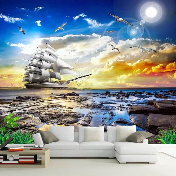 wallpapers custom 3d wall murals modern seaside landscape sunset sailboat po wallpaper cloth living room backdrop home decor
wallpapers custom 3d wall murals modern seaside landscape sunset sailboat po wallpaper cloth living room backdrop home decor