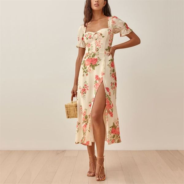 summer women's casual flower printed square collar short sleeve bowknot decorated split slim dress 210430, Black;gray
summer women's casual flower printed square collar short sleeve bowknot decorated split slim dress 210430, Black;gray