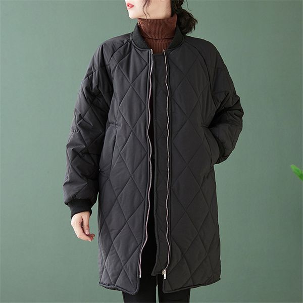 johnature women black casual zipper winter parkas loose female clothes pockets thick warm stand long parkas 210521
johnature women black casual zipper winter parkas loose female clothes pockets thick warm stand long parkas 210521