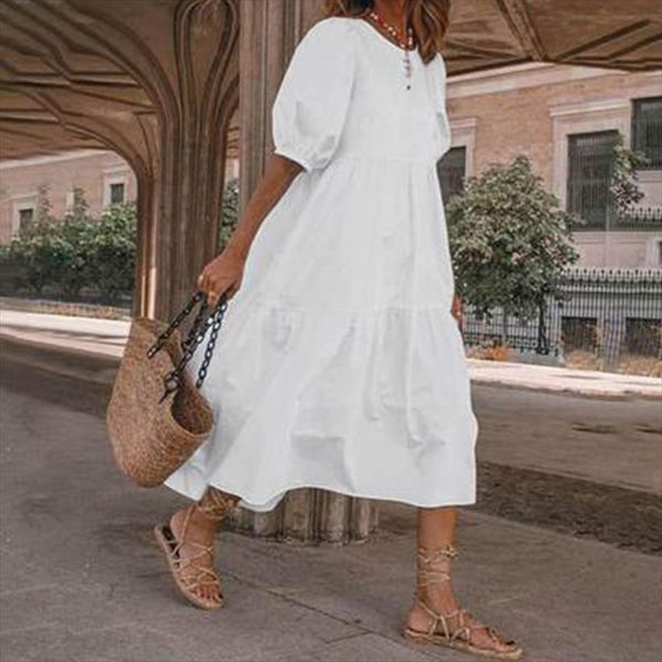 summer loose mid calf womens dresses vintage lantern sleeve long boho ladies beach plus size vestido casual, Black;gray
summer loose mid calf womens dresses vintage lantern sleeve long boho ladies beach plus size vestido casual, Black;gray