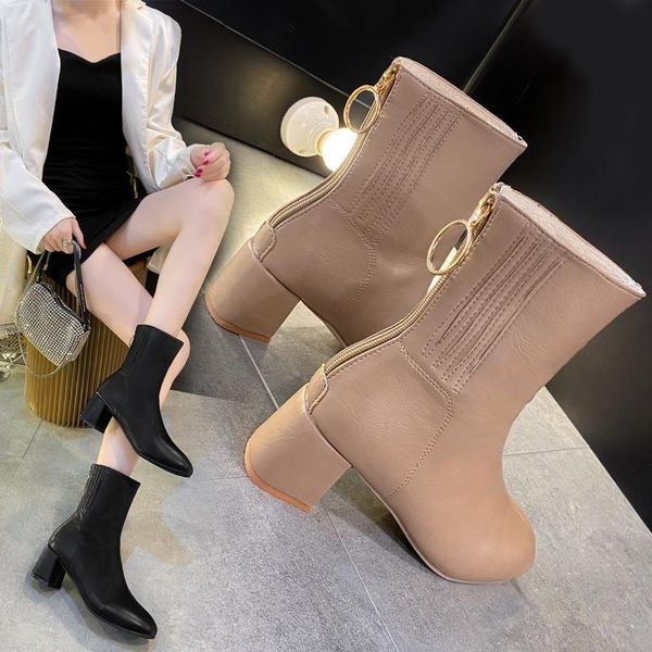 boots 2021 winter design square toe ankle heel zipper cool black fashion modern shoes women's platform high heels
boots 2021 winter design square toe ankle heel zipper cool black fashion modern shoes women's platform high heels