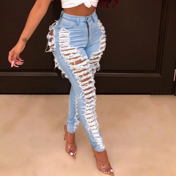 streetwear jeans women skinny ripped hole denim pants high waist stretch fashion night party club slim pencil trouser women's, Blue
streetwear jeans women skinny ripped hole denim pants high waist stretch fashion night party club slim pencil trouser women's, Blue