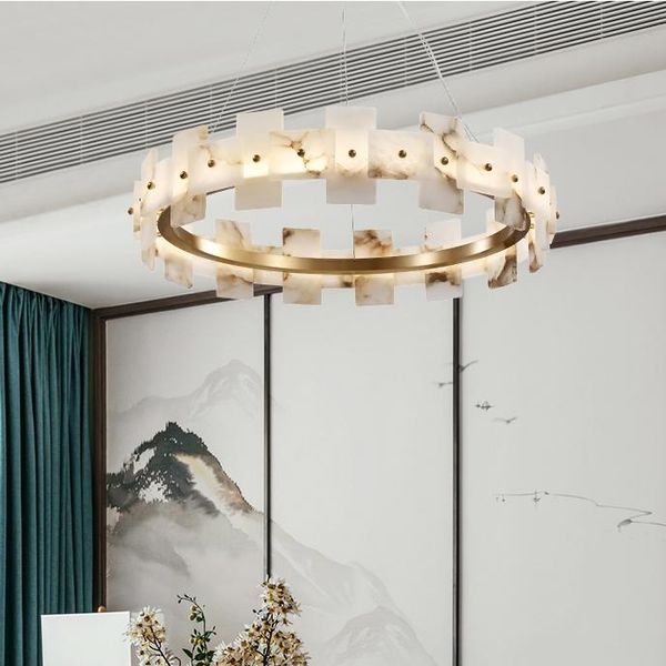 pendant lamps postmodern copper marble chinese style home living room dining high-end light luxury personalized chandelier
pendant lamps postmodern copper marble chinese style home living room dining high-end light luxury personalized chandelier