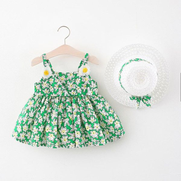 girl's dresses summer baby girls spaghetti strap floral print beach holiday children kids cute dress + sunhat vestidos, Red;yellow
girl's dresses summer baby girls spaghetti strap floral print beach holiday children kids cute dress + sunhat vestidos, Red;yellow