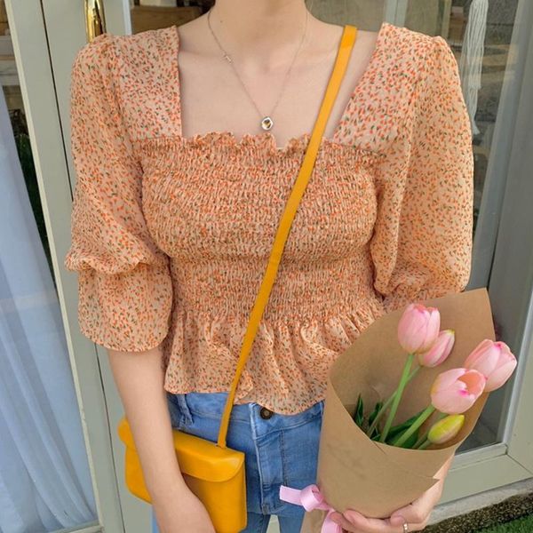 summer blouse women square collar small dots blouses vintage lantern sleeve chiffon shirt blusas mujer de moda women's & shirts, White
summer blouse women square collar small dots blouses vintage lantern sleeve chiffon shirt blusas mujer de moda women's & shirts, White