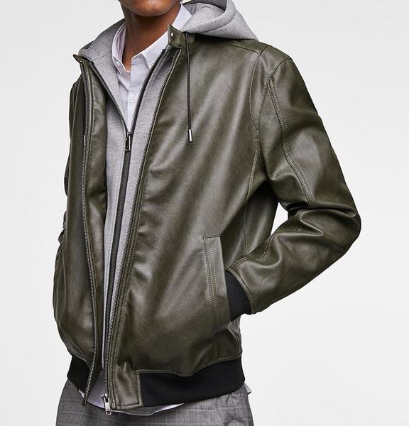 men's fur & faux fall/winter 2021 men two-in-one contrast pu leather jacket with interior removable hood - man fake 2 piece, Black
men's fur & faux fall/winter 2021 men two-in-one contrast pu leather jacket with interior removable hood - man fake 2 piece, Black