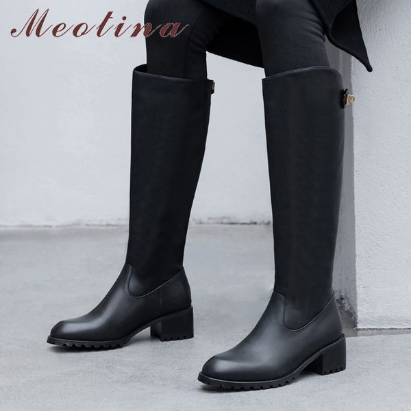 winter knee high boots women natural genuine leather block heels long zipper round toe shoes lady fall size 34-39 210517, Black
winter knee high boots women natural genuine leather block heels long zipper round toe shoes lady fall size 34-39 210517, Black
