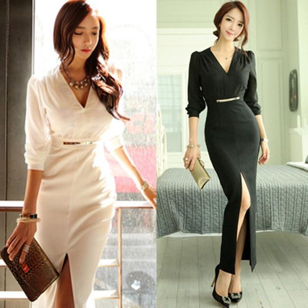 casual dresses 2021 brands quality autumn commute dress fashion high waist elegant ol women slit temperament slim long, Black;gray
casual dresses 2021 brands quality autumn commute dress fashion high waist elegant ol women slit temperament slim long, Black;gray