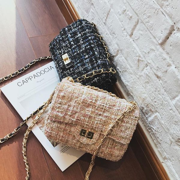 evening bags diagonal women's bag lattice woolen cloth small fragrant style rhombic chain one-shoulder messenger
evening bags diagonal women's bag lattice woolen cloth small fragrant style rhombic chain one-shoulder messenger