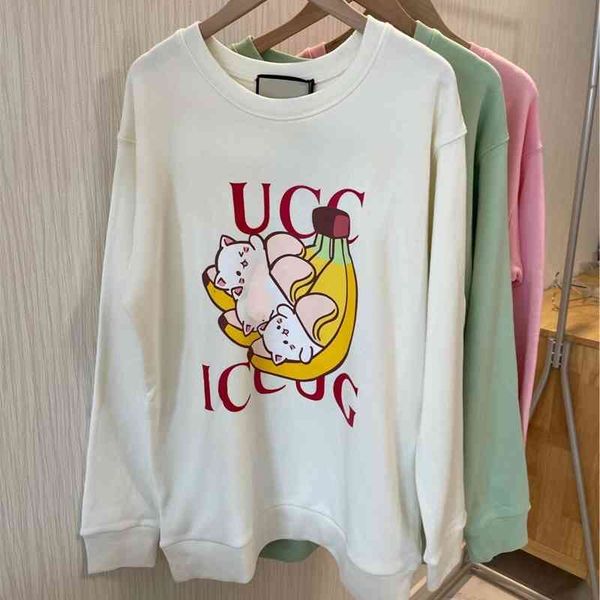 gi home 21ss autumn winter correct fruit pattern long sleeve sweater loose fashion letter printed, Black
gi home 21ss autumn winter correct fruit pattern long sleeve sweater loose fashion letter printed, Black