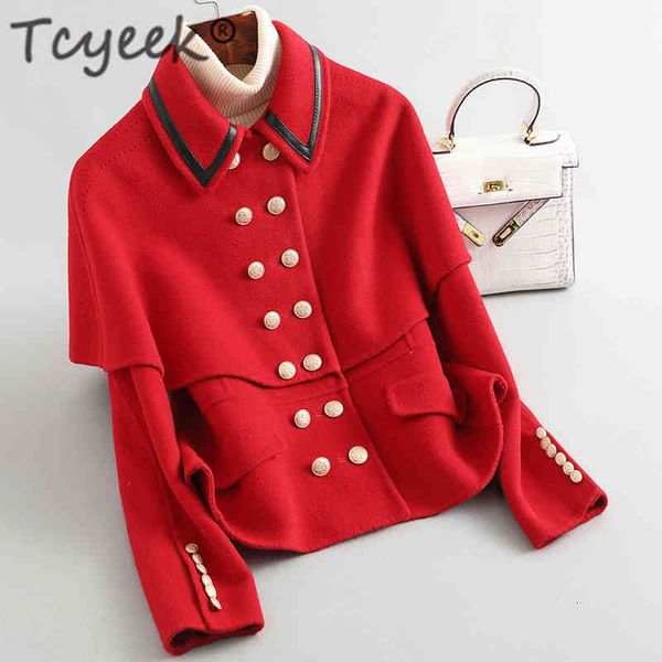 women's wool & blends tcyeek elegant ladies 100% coat female spring autumn manteau femme hiver korean vintage office blend woolen jacke, Black
women's wool & blends tcyeek elegant ladies 100% coat female spring autumn manteau femme hiver korean vintage office blend woolen jacke, Black