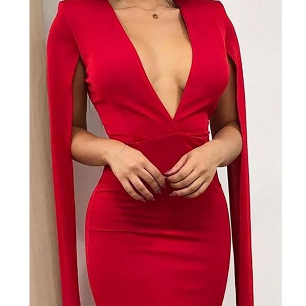 casual dresses wepbel deep v neck tight fishtail gown retro women dress solid color high waist red full length cloak sleeves, Black;gray
casual dresses wepbel deep v neck tight fishtail gown retro women dress solid color high waist red full length cloak sleeves, Black;gray