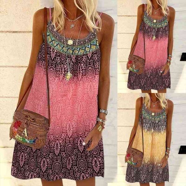 s 2xl summer beach women dresses printed sling loose bohemian a line holiday plus size vestidos, Black;gray
s 2xl summer beach women dresses printed sling loose bohemian a line holiday plus size vestidos, Black;gray