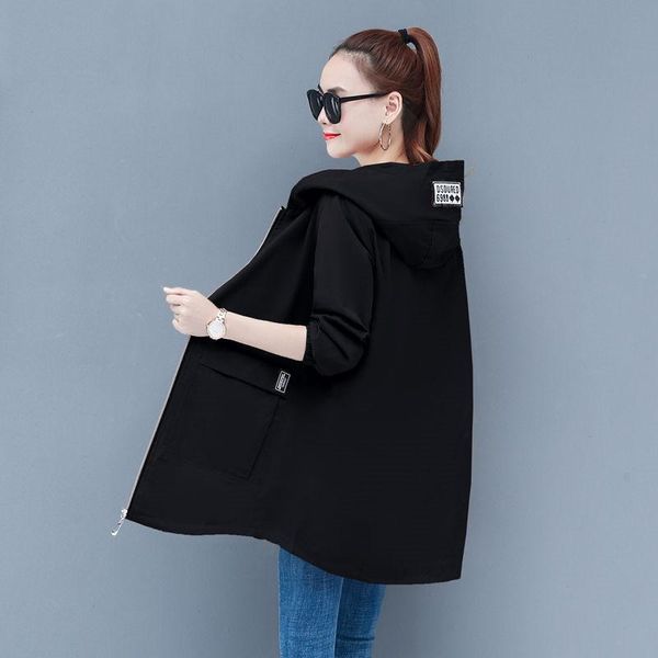 women's jackets 6xl female windbreaker coat fashion hooded long outwear loose large size spring autumn women trench baseball uniform 33, Black;brown
women's jackets 6xl female windbreaker coat fashion hooded long outwear loose large size spring autumn women trench baseball uniform 33, Black;brown