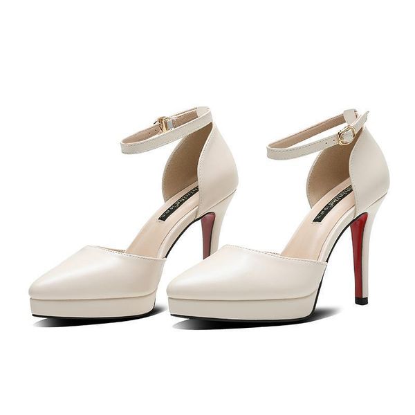 dress shoes 10cm super high heels spring summer korean waterproof table tip fine heel sandals women white wedding bride, Black
dress shoes 10cm super high heels spring summer korean waterproof table tip fine heel sandals women white wedding bride, Black