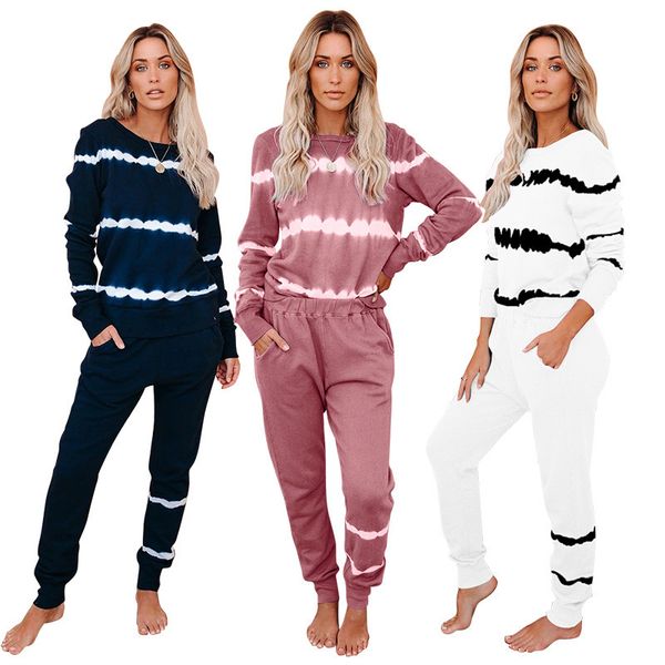2021 home pajamas women's long sleeved trousers pair stripe tie dye gradient pajamas home clothes, Black;red
2021 home pajamas women's long sleeved trousers pair stripe tie dye gradient pajamas home clothes, Black;red