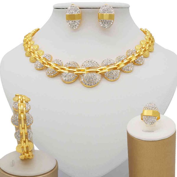 african big necklace women sets crystal earrings ring classic wedding fashion jewelry set for bride, Silver
african big necklace women sets crystal earrings ring classic wedding fashion jewelry set for bride, Silver
